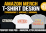 do unique amazon merch tshirt design print ready graphics